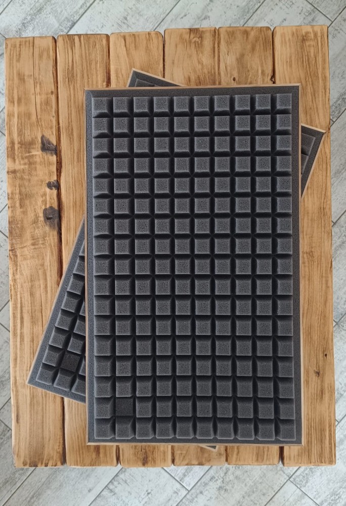 COMPLETE SET - JBL L100 ORANGE Quadrex Foam Inserts - Walnut Frames - Logo