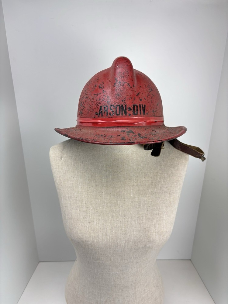 Vintage Firefighter Helmet – ARSON DIVISION – Composite Shell – Mid-Century