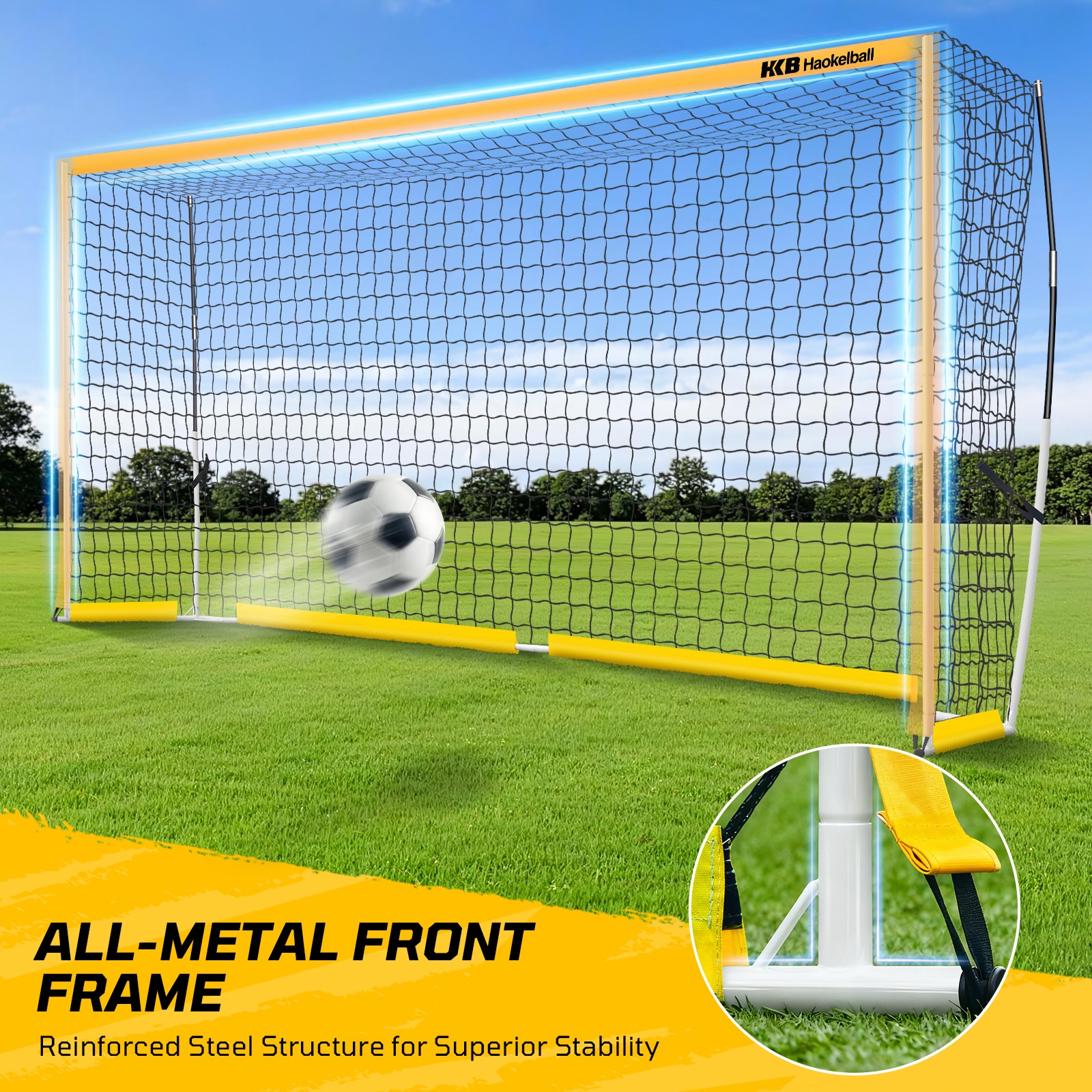 12'x6' Portable Soccer Goal for Backyard Adults w/Net & Frame Ladder & 12 Cones