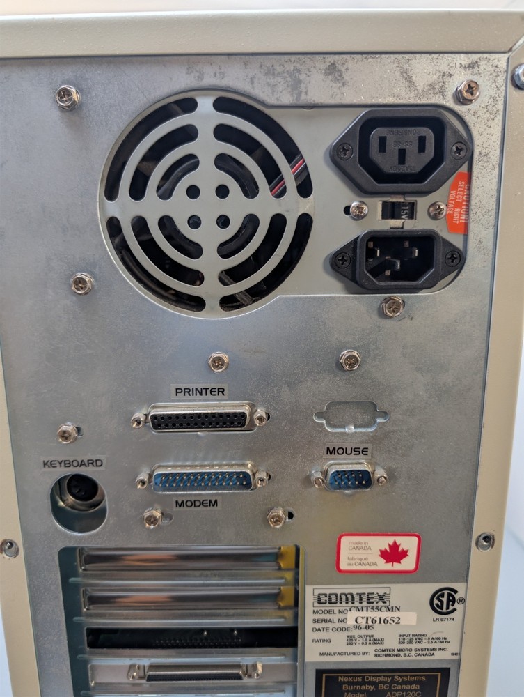 VINTAGE PC COMTEX MACH5- CMT55CMN -Read Description