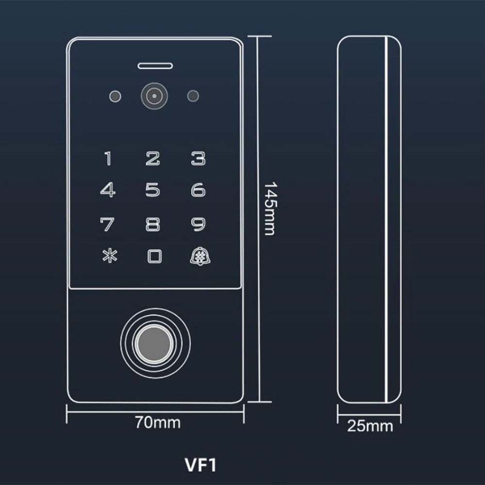 Tuya Visual Intercom Metal Fingerprint 13.56MHzMF/IC Standalone Access Control