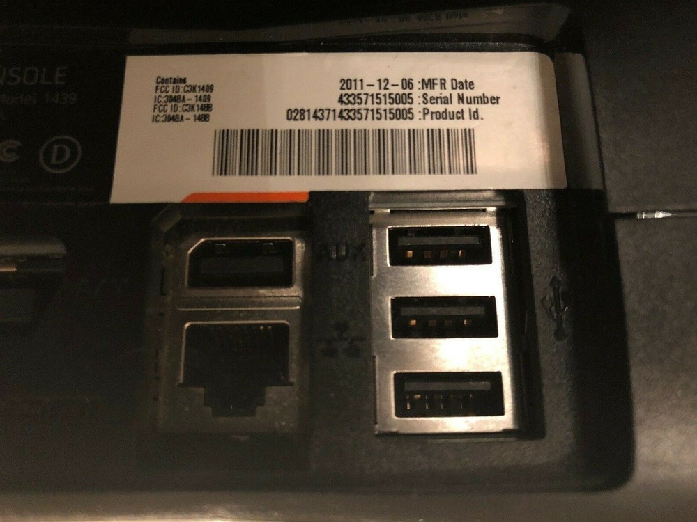 Mint Microsoft Model 1439 XBox 360 Black Console 250GB Power Cable