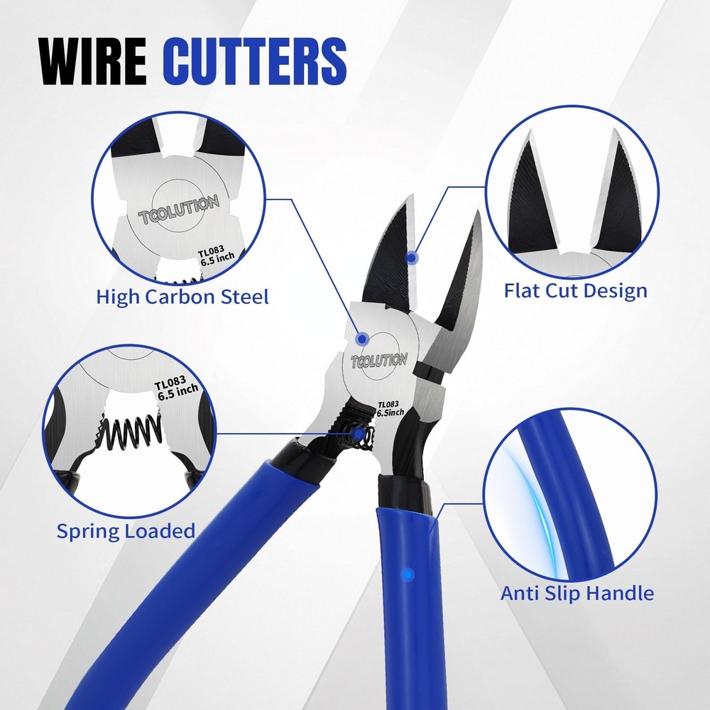 Wire Cutters for Artificial Flowers - 2 Pack Wire Snips 6" Side Cutting Plier...