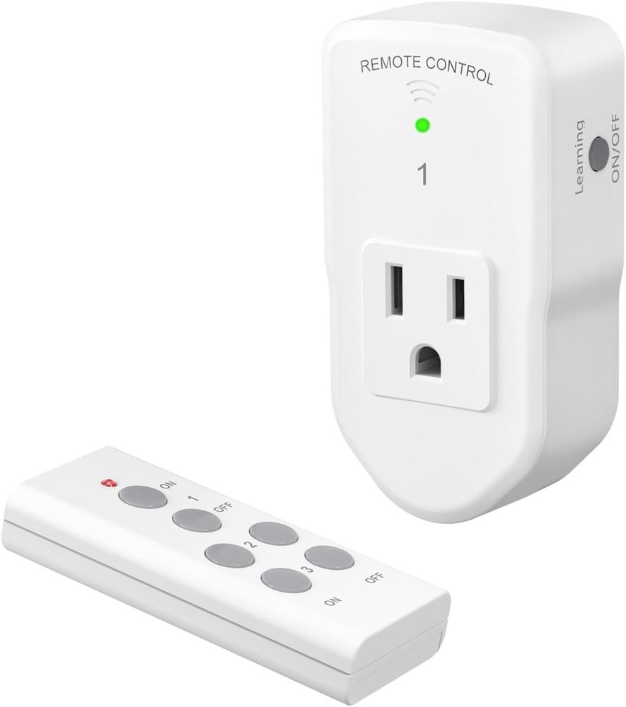 Wireless Remote Control Outlet for Appliances - 100ft Range,  &  Certified