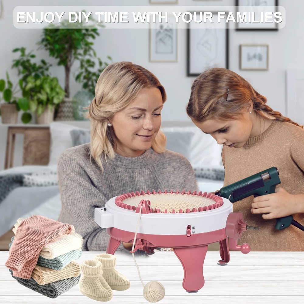 Knitting Machine Adapter, Quick Knit Replaceable Crochet S, Deep pink