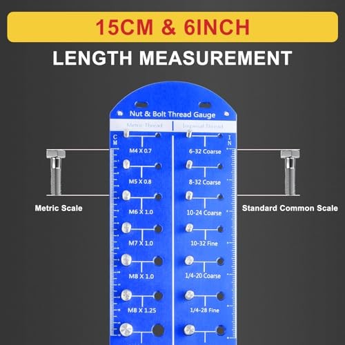 Upgrade Identibolt Bolt and Nut Thread Checker: 14 Metric & 14 Blue rectangle