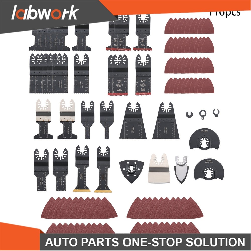 Labwork 116pcs Oscillating Multi-Tool Blades Kit - Fast Cutting & Smooth Sanding