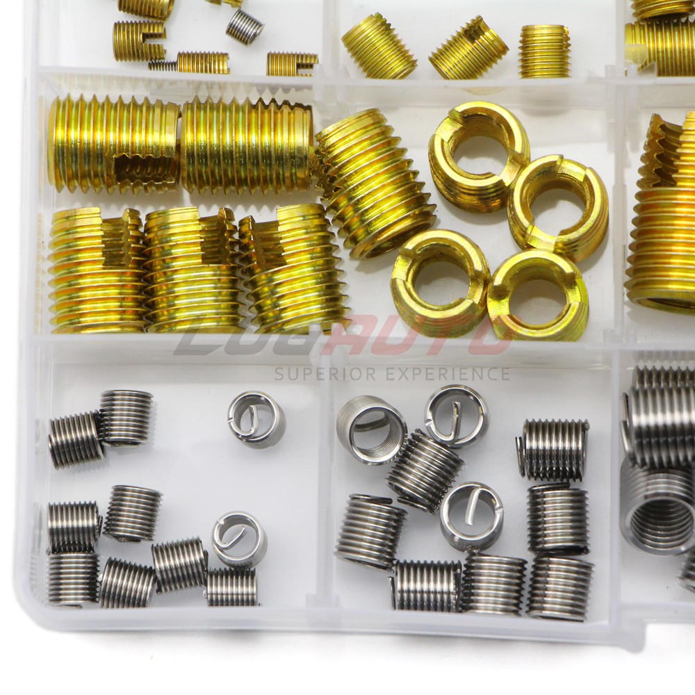 116pcs Self Tapping Thread Insert Helicoil Threaded Inserts Set Stainless Steel