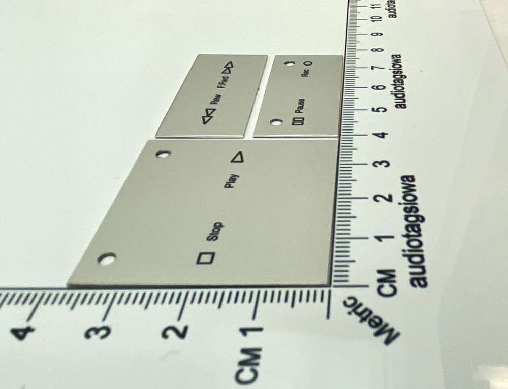 Nakamichi BX-1 Cassette Function Button Labels Custom Made Aluminum Full Set