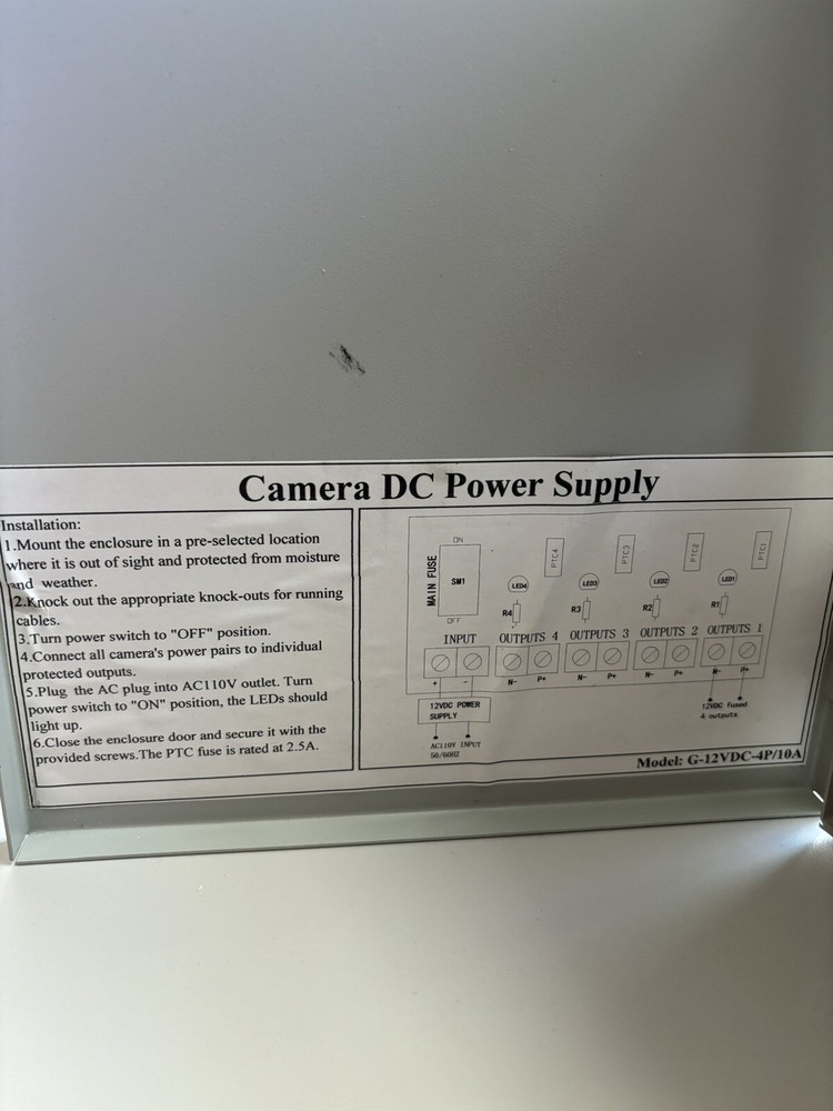 G-12VDC-16P/10A Camera DC Power Supply