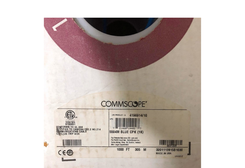 Commscope 5504M, 4196914/10 Blue CPK communication cable