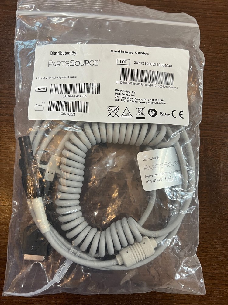 PARTSOURCE GE CAM 14 COILED PATIENT CABLE NEW