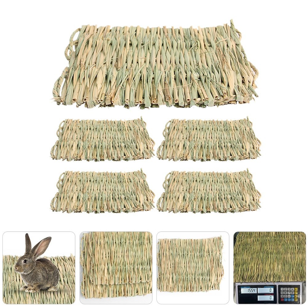 5 Pcs Grass Mat for Rabbit Small Pets Mats Cage Pad
