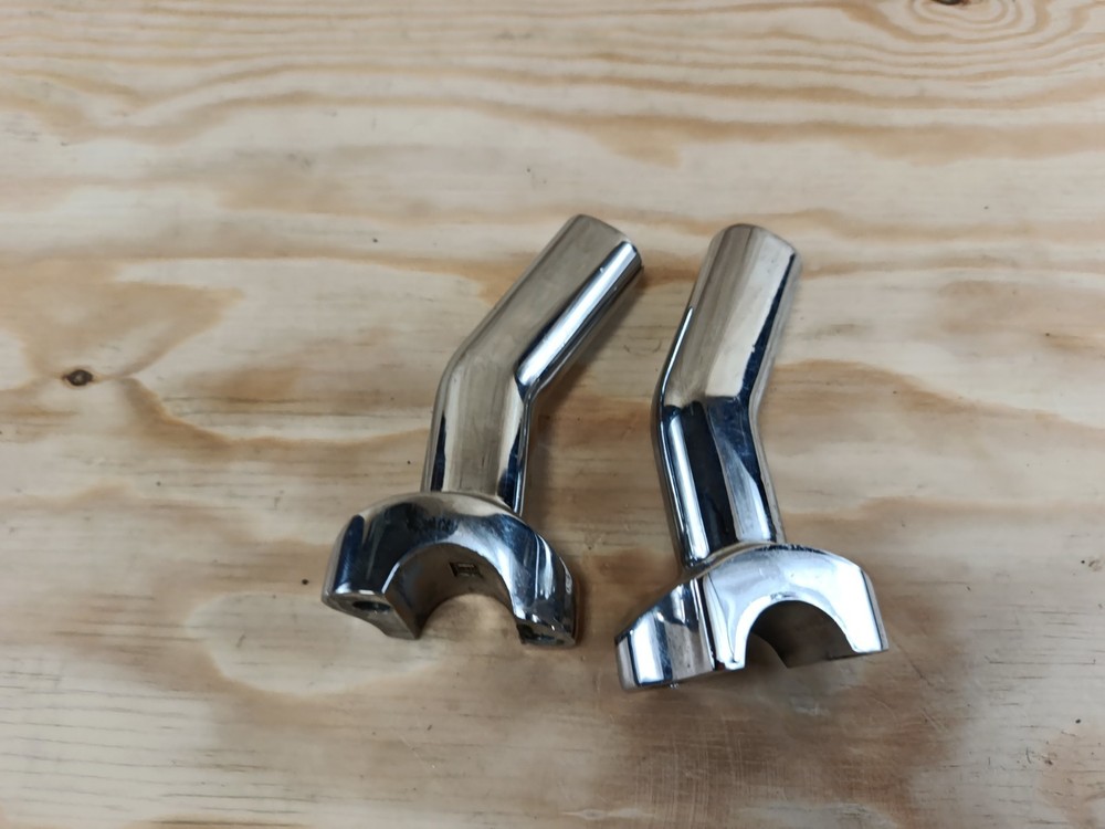 (K) CHROME 4" PULLBACK RISERS FOR 1" HANDLEBARS HARLEY DAVIDSON
