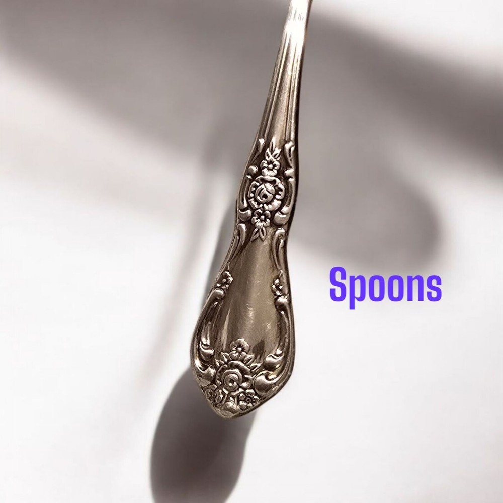 Oneida Silver Plate Child Fork 2 Spoons (Chalice Harmony Vanessa Francesca) (U8)