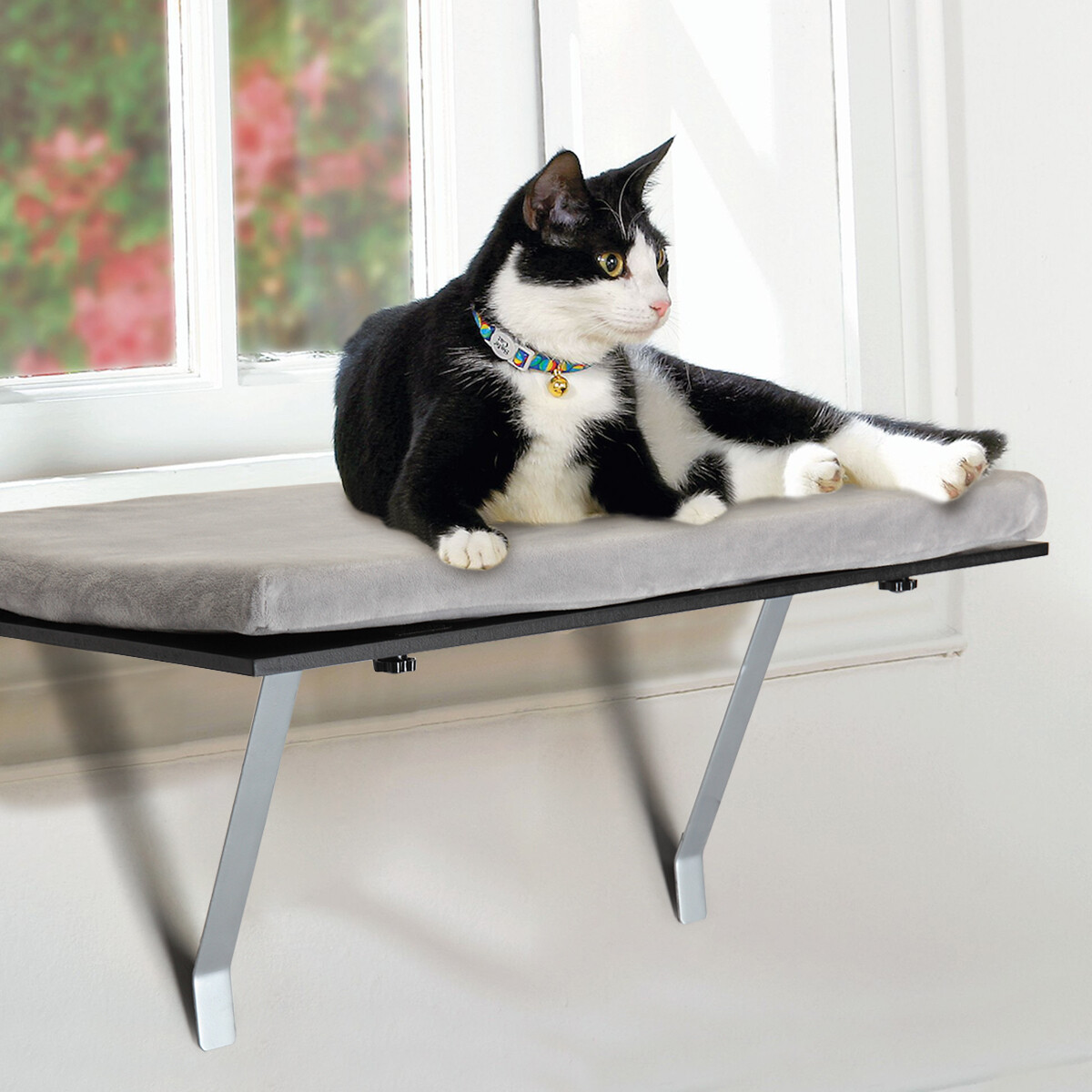 COZIWOW Cat Window Seat Wall Mount Perch House for Large Indoor Cats Durable