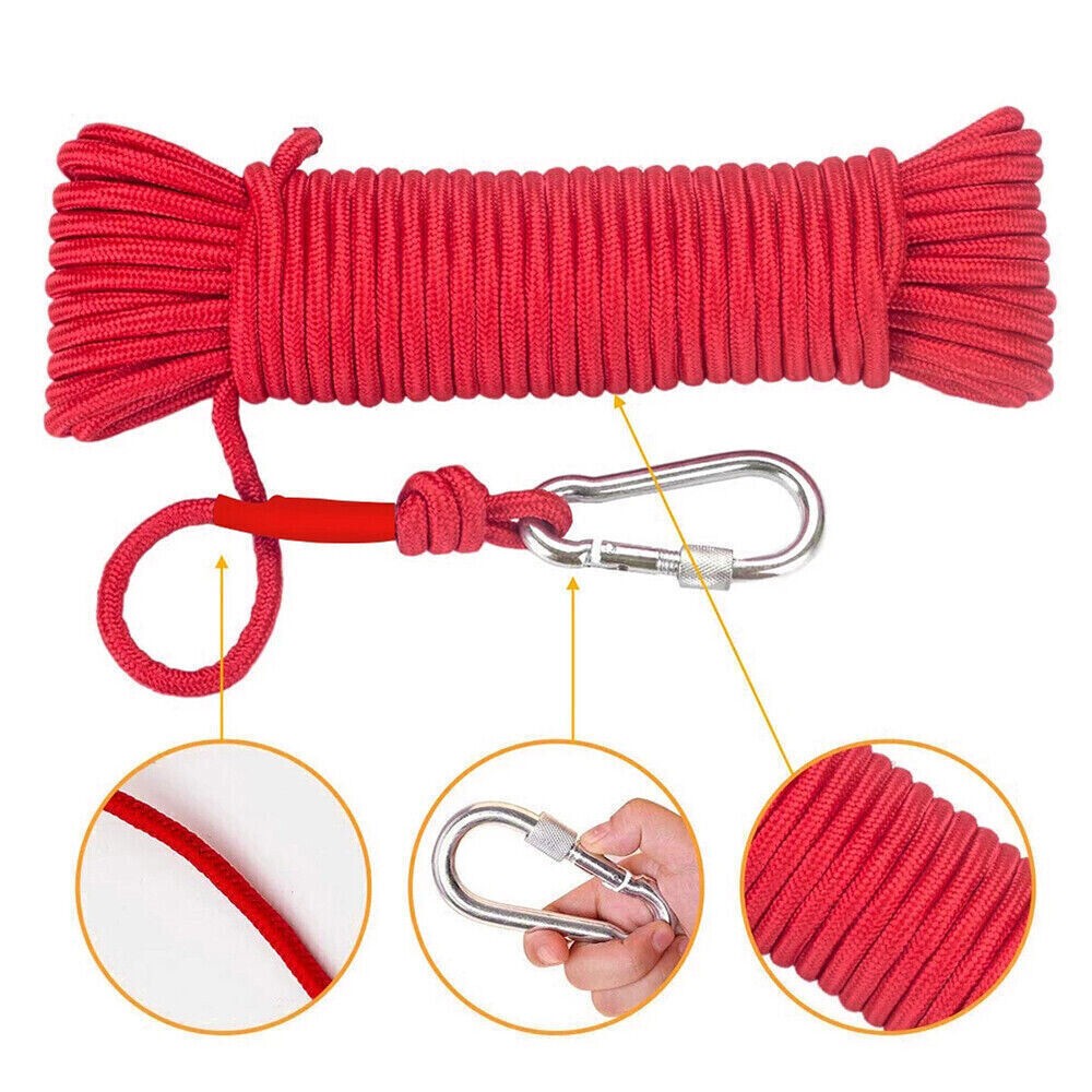 2000 LBS Strong Fishing Magnet Kit Double-Sided Pull Force and Rope Carabiner