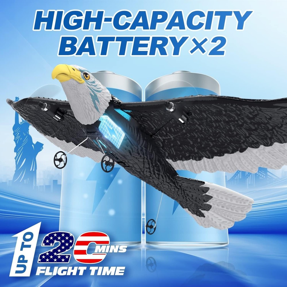 RC Plane, Remote Control Eagle Plane, RTF Airplane, 2.4GHZ 2CH Flying Bird wi...