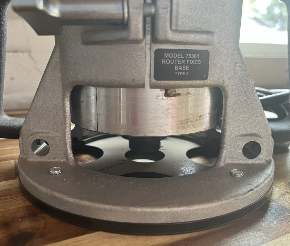 Porter Cable 7518 Variable Speed Production Router & 75361 Fixed Base USA Made!