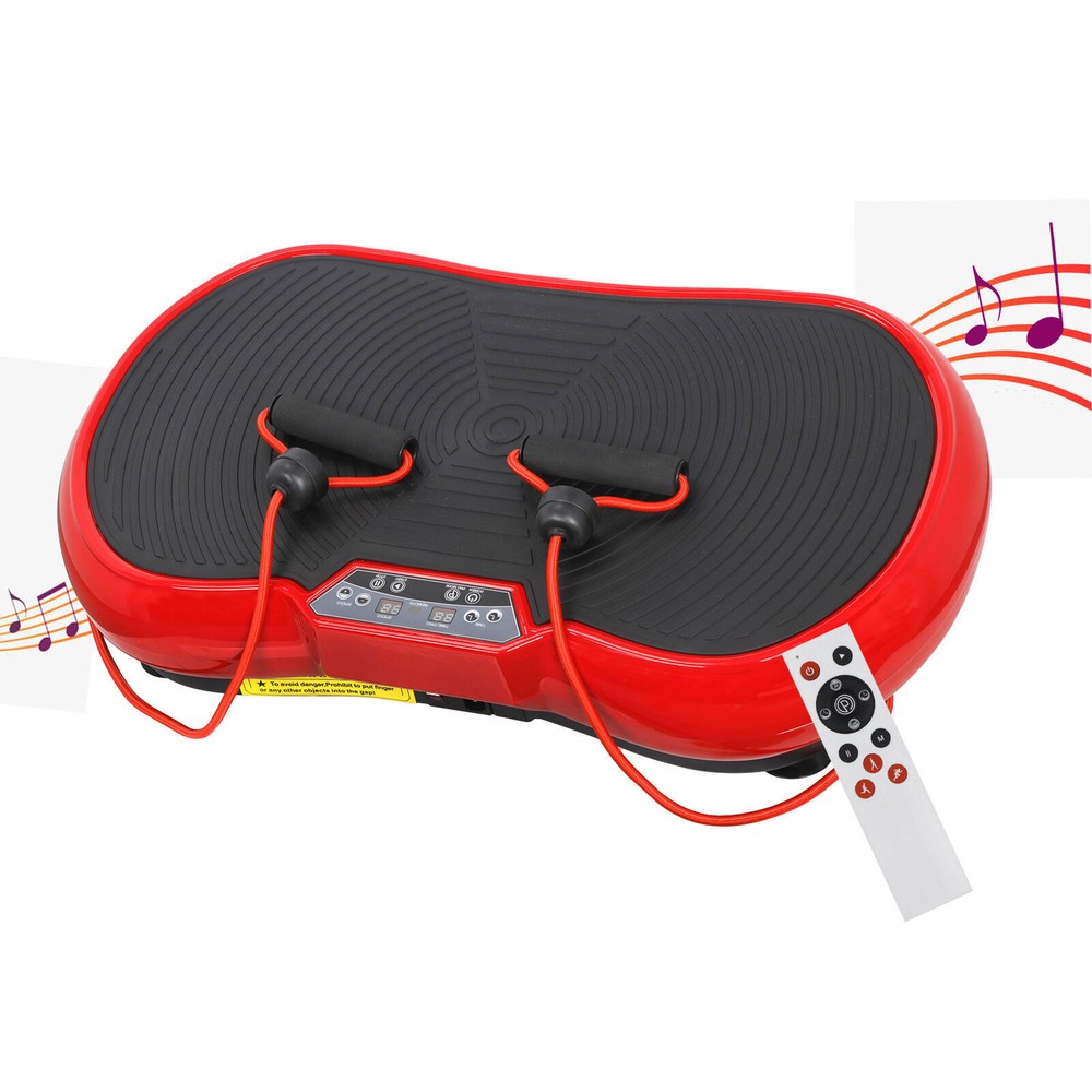 Vibration Plate Exercise Machine Vibration Platform Machine W/Bluetooth Red