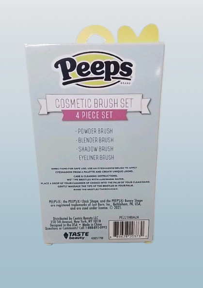 Peeps Cosmetic Brush Set, 4 Count