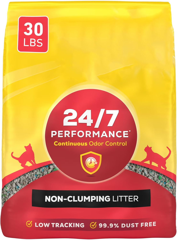 Clumping Cat Litter Odor Control, 24/7 Performance Multi Cat Litter - 30 Lb. Bag