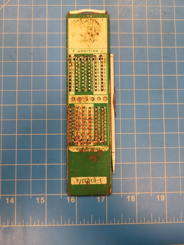 Vintage PICCOLO-S Calculator Slide Rule Adding Machine Germany Collectible Math