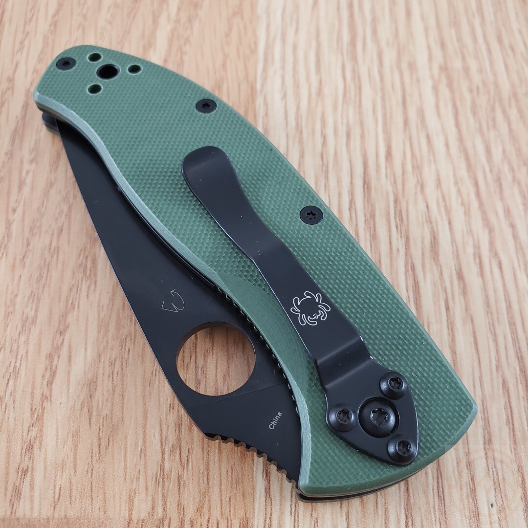 Spyderco Tenacious Linerlock Folding Knife 3.38" 8Cr13MoV Steel Blade G10 Handle