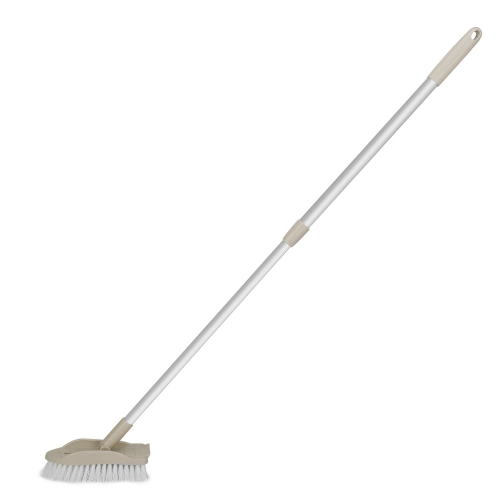 Long Handle Floor Scrub Brush Kitchen Bathroom Brush with Rotatable Head