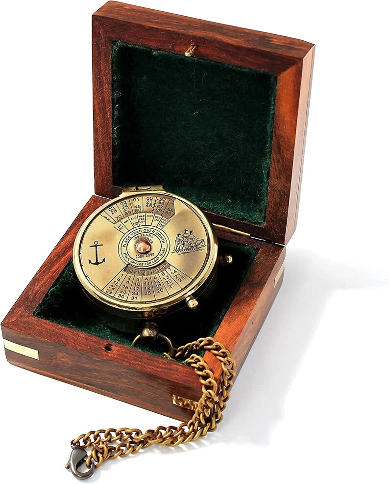 Personalized Antique Working Compass, Engraved Compass