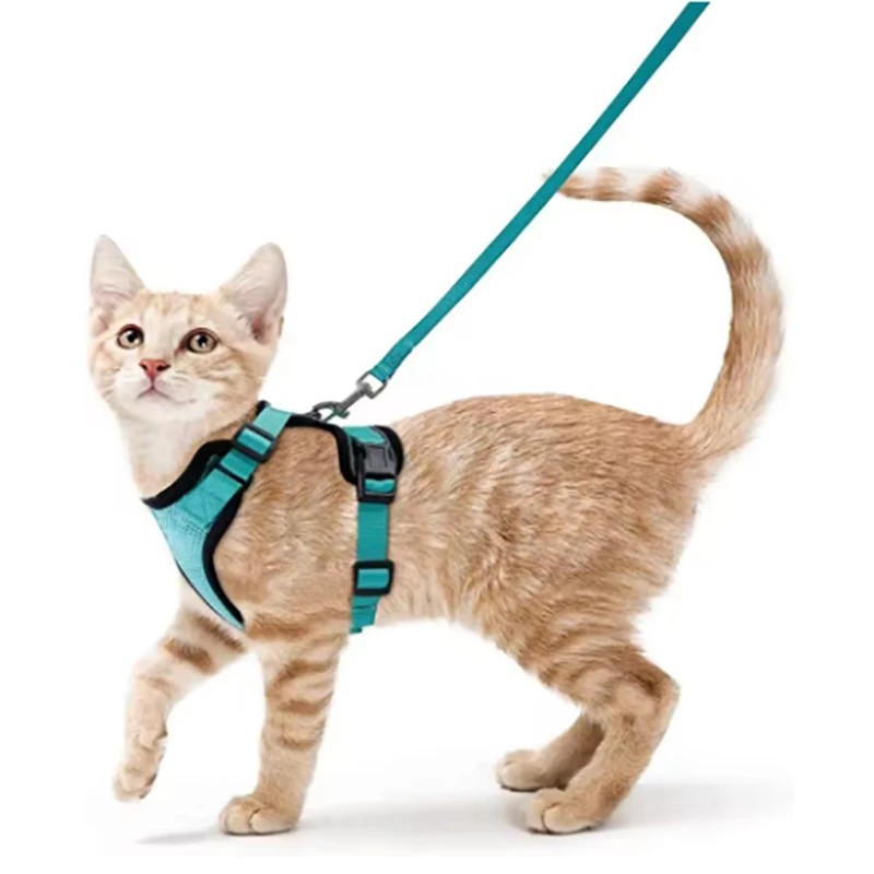 Pet Cat Harness Vest Walking Lead Leash for Cat Puppy Dogs Collar Adjustable