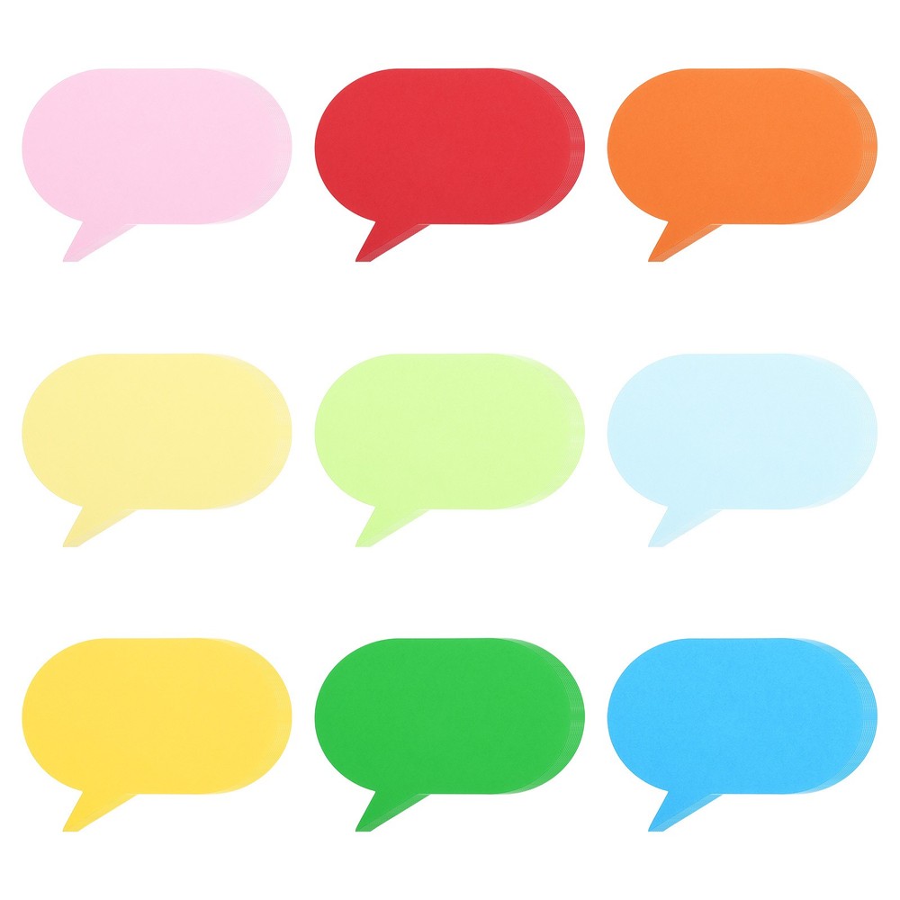 72 Pack Speech Bubble Cutouts Paper Bubble Colorful Bubble Cutout