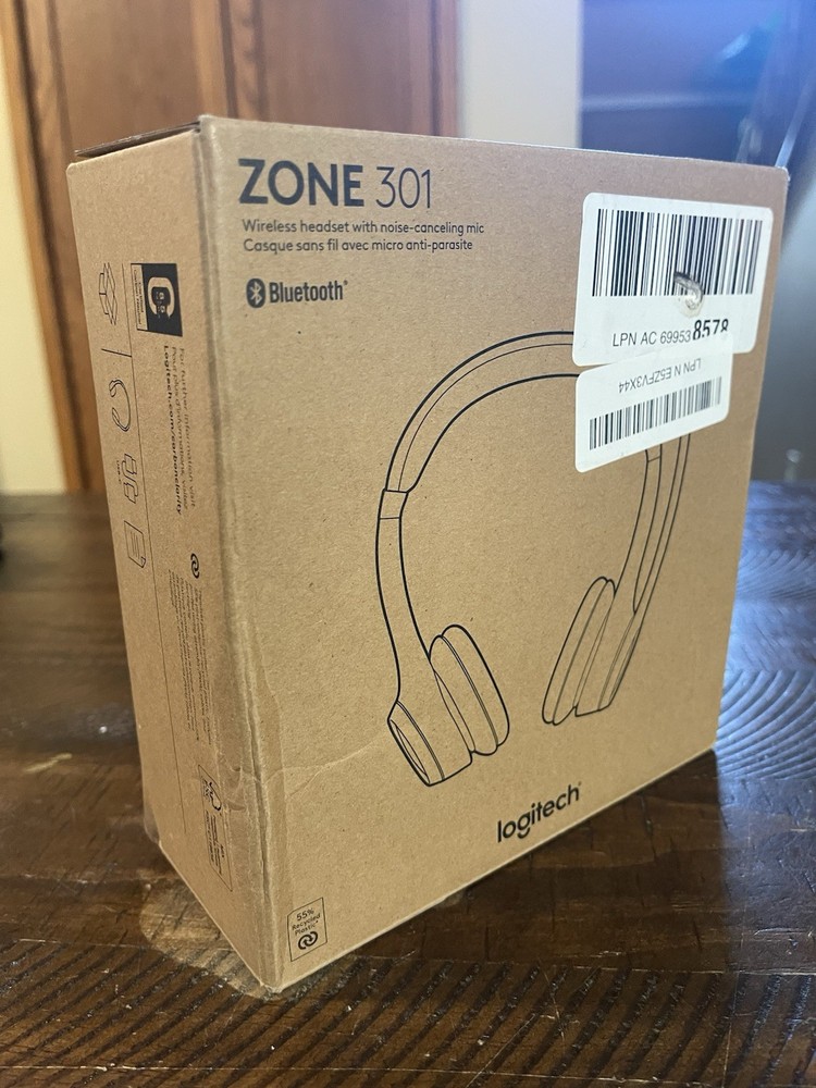 Logitech Zone 301 Wireless Bluetooth Noise-Canceling Headset w/ Microphone