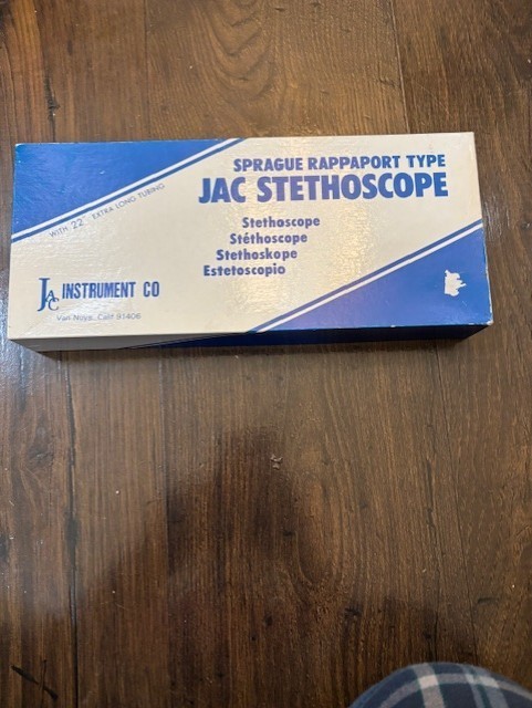 Jac Instrument Co. Stethoscope- Sprague Rappaport Type complete Set