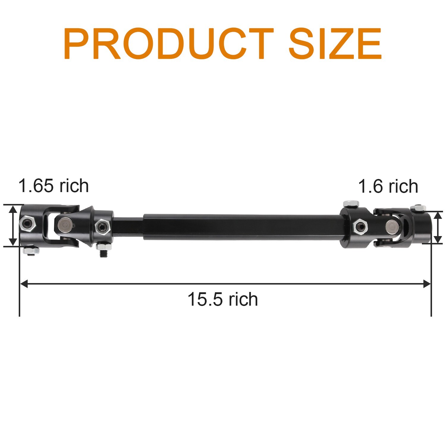 Hooker BlackHeart Steering Shaft 71223022HKR For 82-93 S10 82-88 G-Body LS Swap