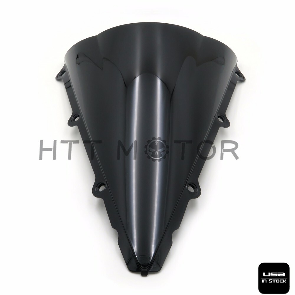 Black Windshield Windscreen Double Bubble For Yamaha YZF 1000 R1 2002-2003 E1