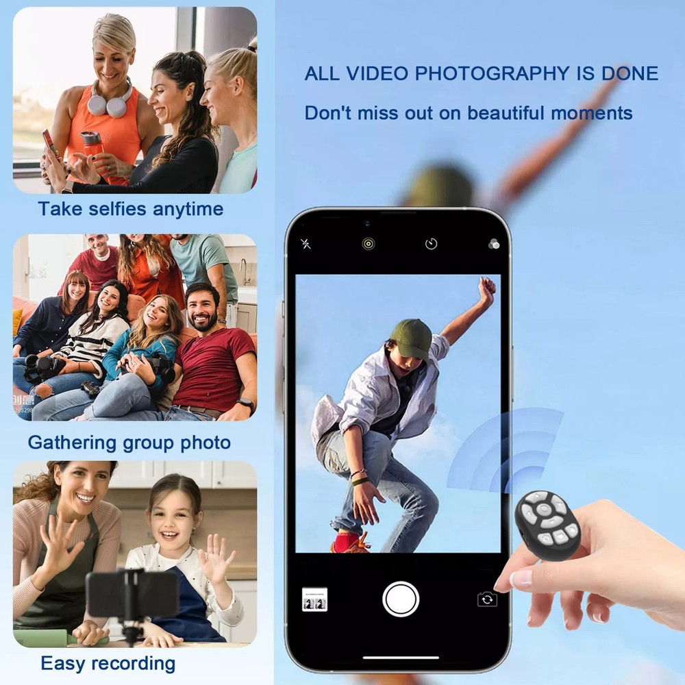 Remote Control Scrolling Ring Wireless Camera Shutter Selfie Button Controller