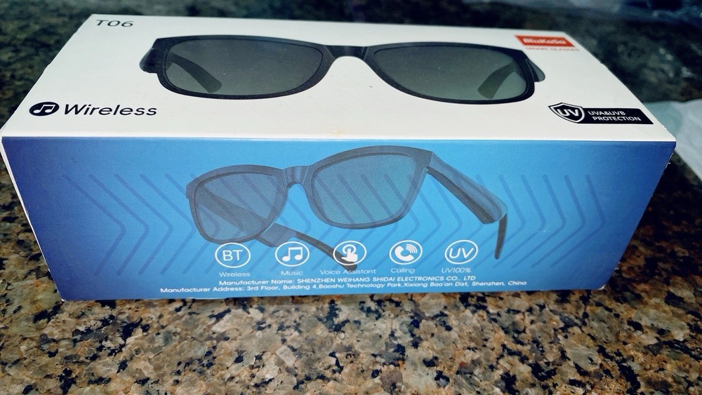 BluKaSa T06 Wireless Smart Glasses Bluetooth USB Smart Features