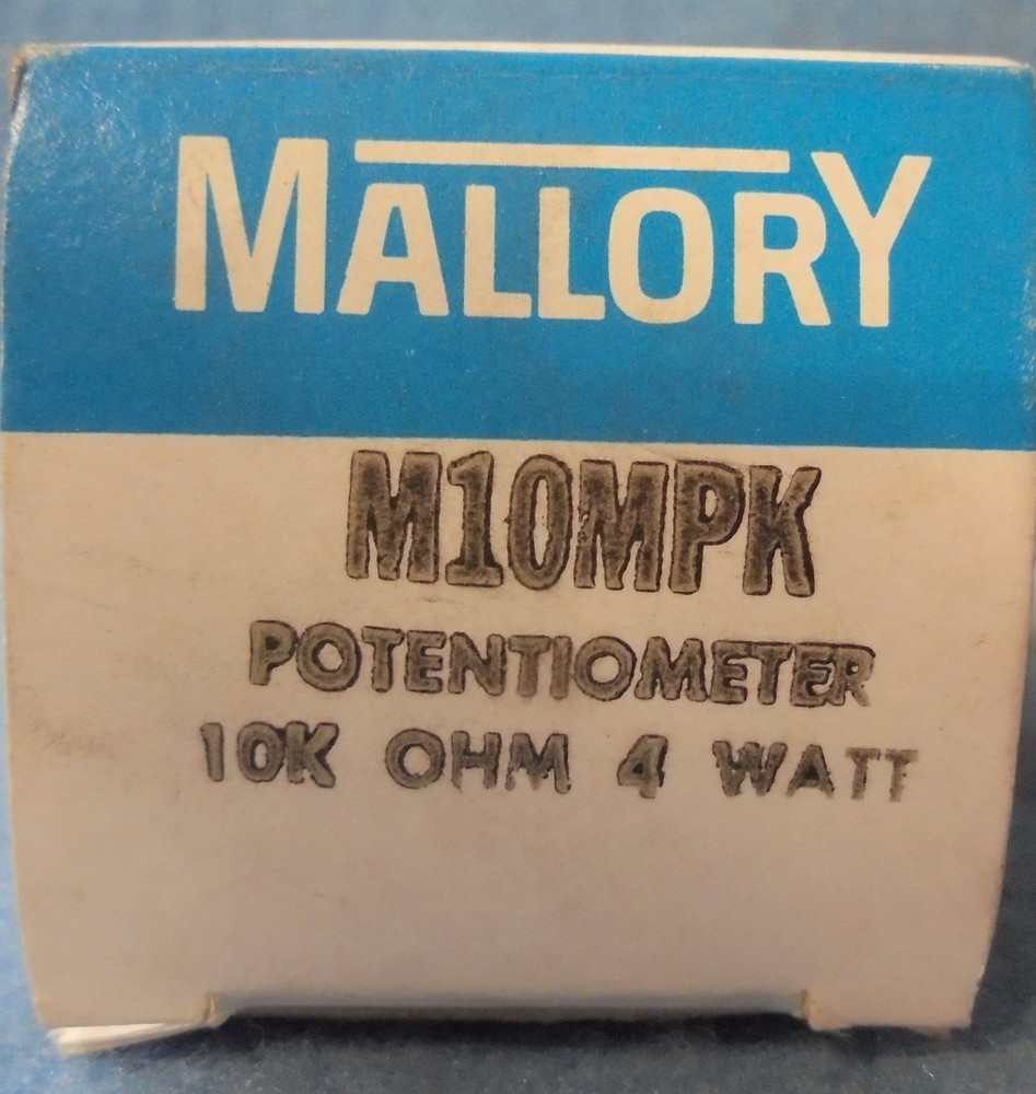 MALLORY POTENTIOMETER M10MPK 10K OHMS 4 WATTS