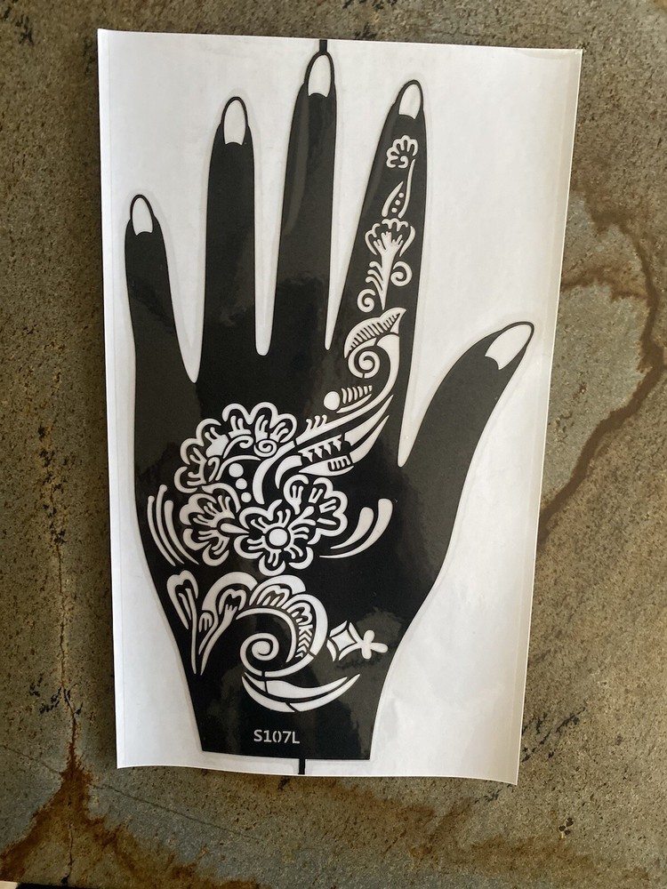 Full Hand Henna Stencil #S107L