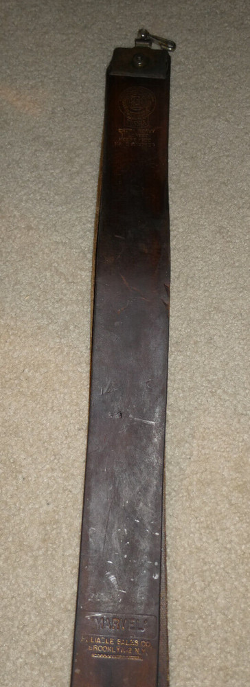 Vintage OKKC Russian Horse Hide Leather Razor Shaving Strop 24" Long