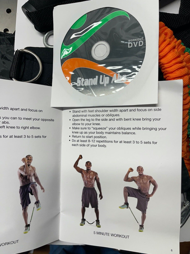 Stand Up Abs Exercise Accessories CD and manual include