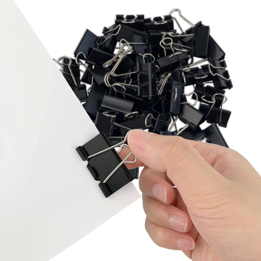 Medium Binder Clips, 1.25 inch, Paper Clps Medium Size for Office