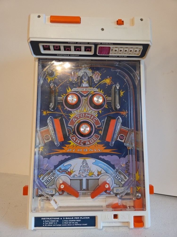 Working - MISSING PARTS Mini Vintage Tomy Arcade Pinball - See Description