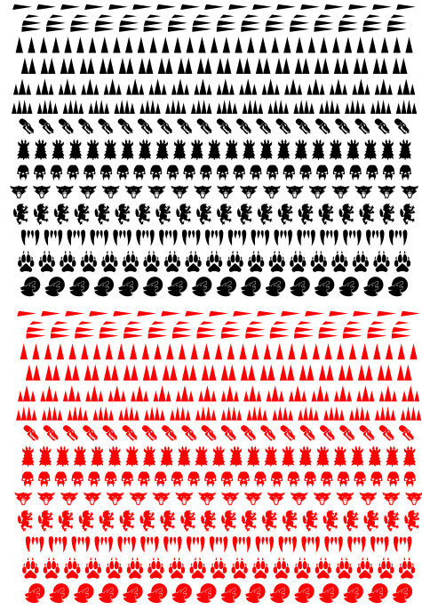 Warhammer 40k Space Wolves Infantry Pack Markings Custom A5 Transfer Sheet