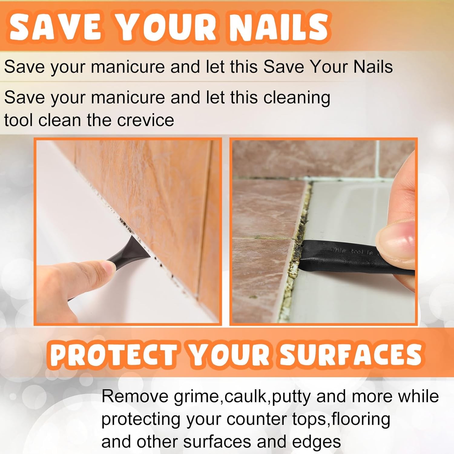 Tallew 9 Pcs Plastic Scraper Tool Sticker Plastic Razor Blade Scraper Plastic Pi