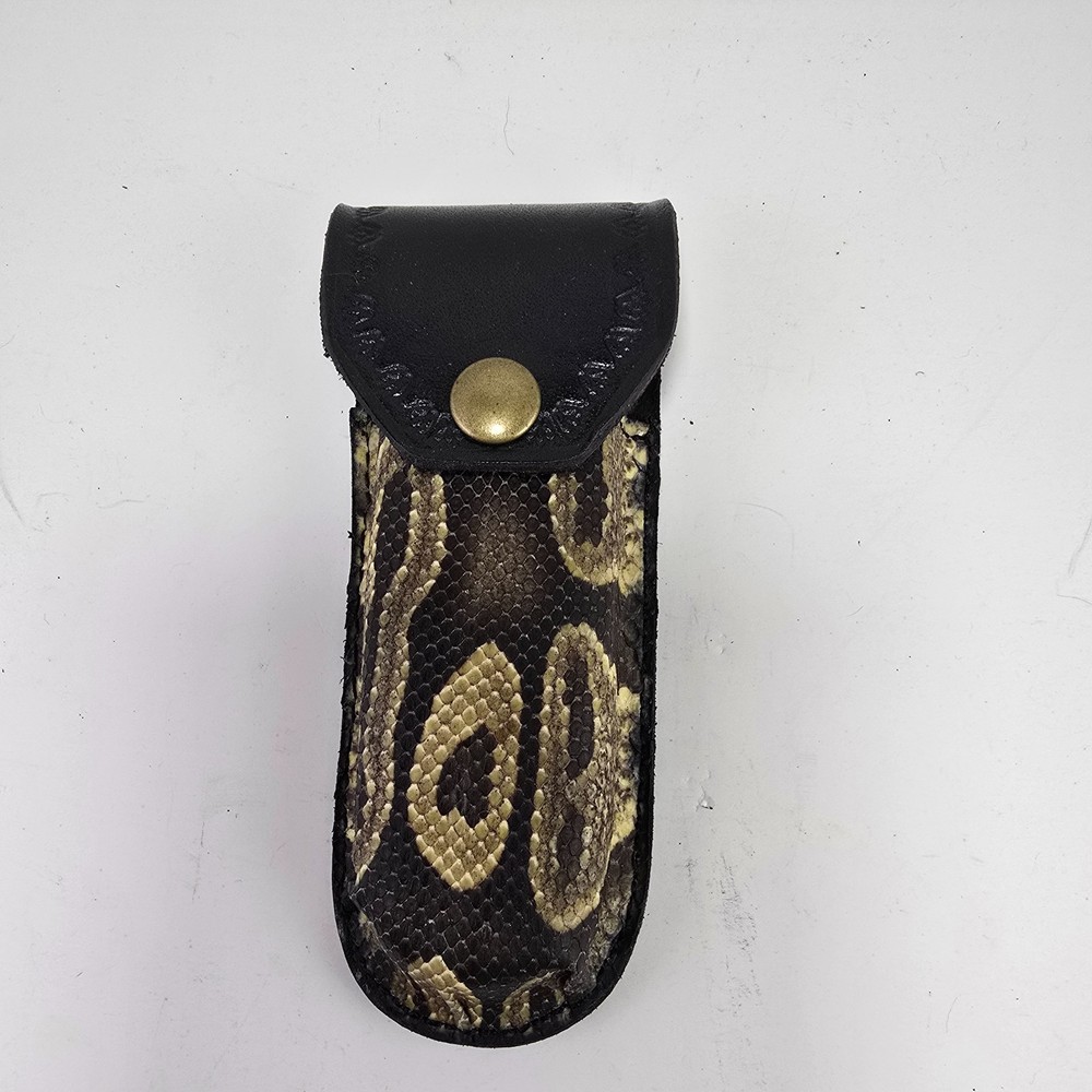 Buck 110 Leather knife sheath Ball Python, case 6265 New Handmade Sheath
