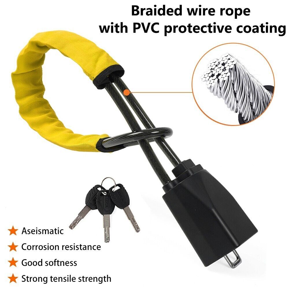 Modern Car Steering Wheel Lock Anti-Theft Security Device Universal + 3 Keys