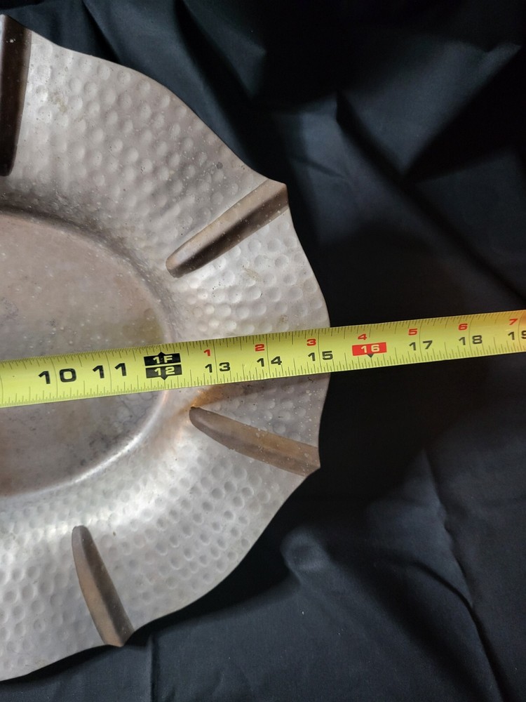 Silver And Copper Footed Tray