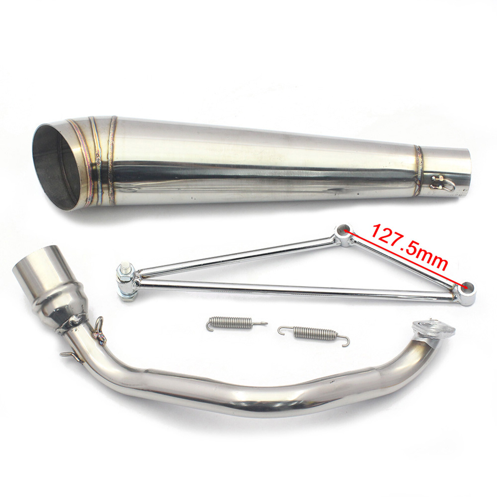 Full Exhaust Muffler Pipe For Honda Ruckus Zoomer GY6 125cc/150cc Stainless